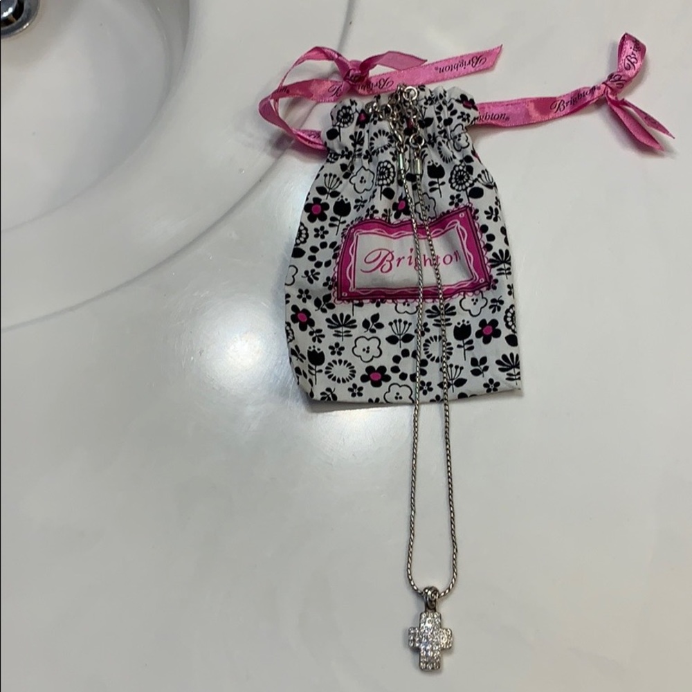 Brighton Brand cross necklace with keepsake bag